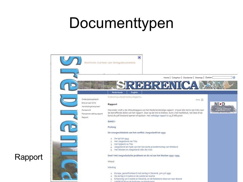 Documenttypen Rapport