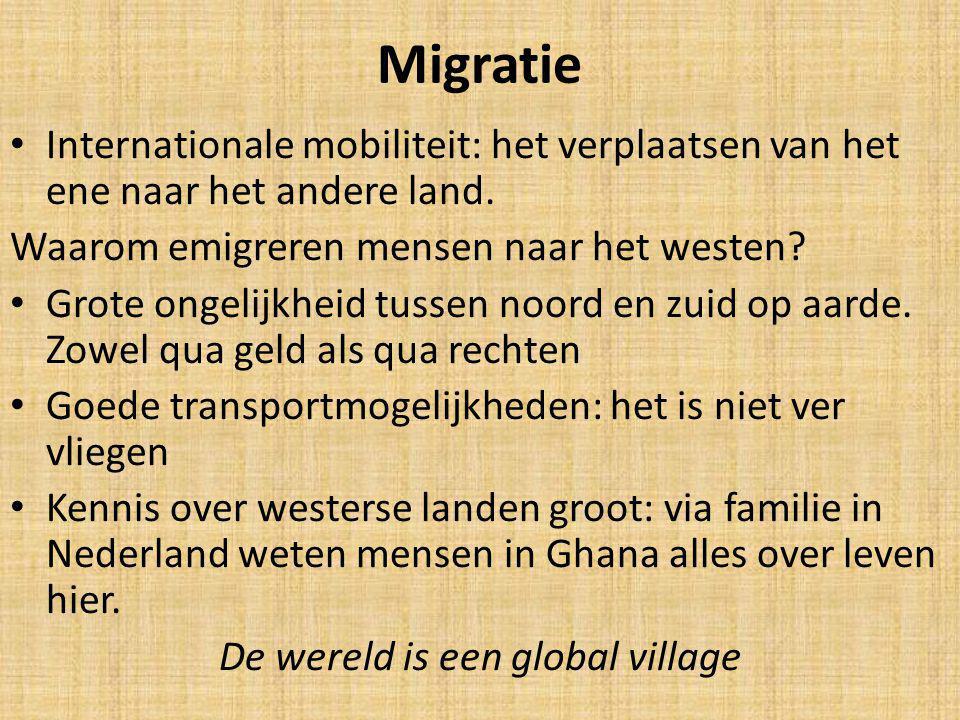 Migratie Internationale mobiliteit: het verplaatsen van het ene naar het andere land.