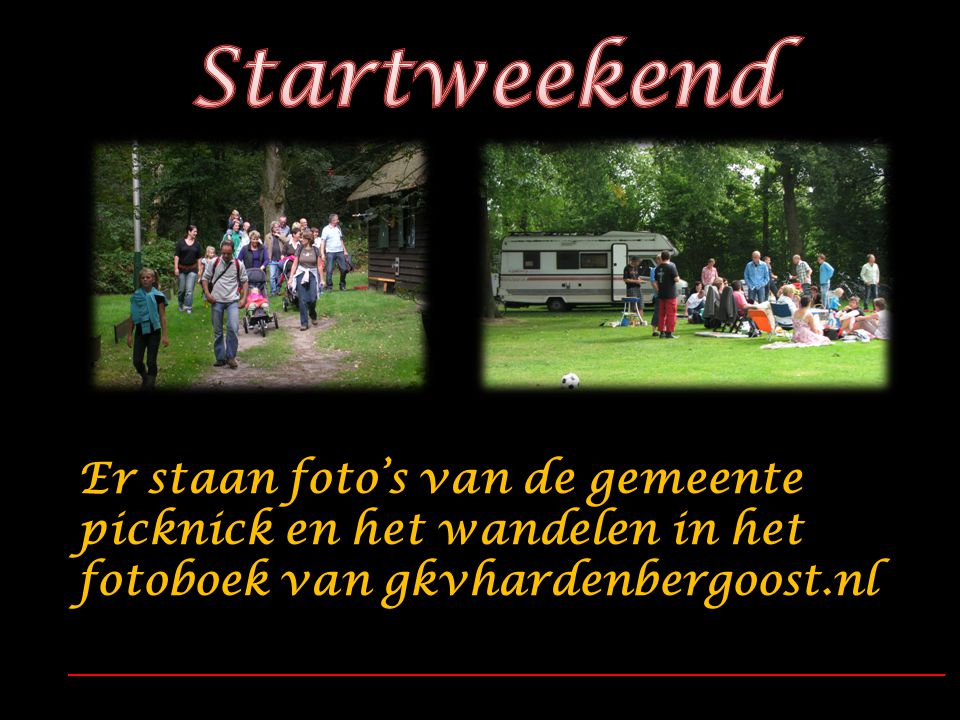 Er staan foto’s van de gemeente picknick en het wandelen in het fotoboek van gkvhardenbergoost.nl