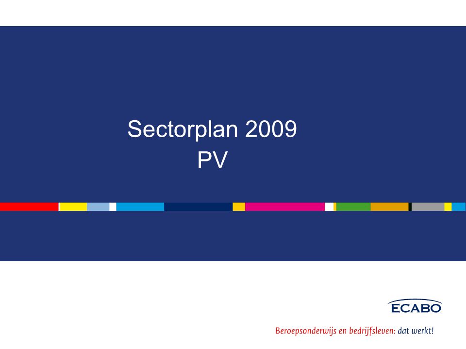 Sectorplan 2009 PV