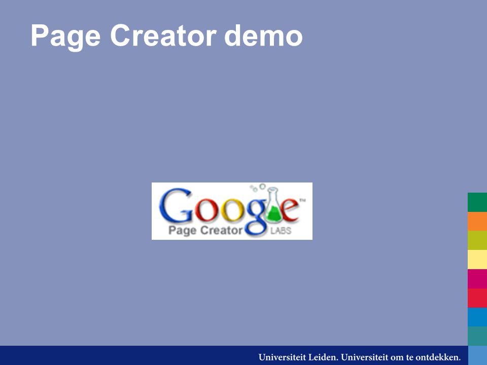 Page Creator demo