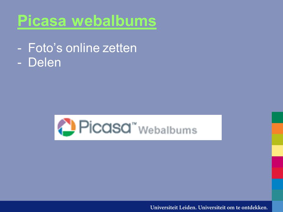 Picasa webalbums -Foto’s online zetten -Delen