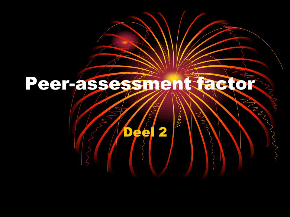 Peer-assessment factor Deel 2