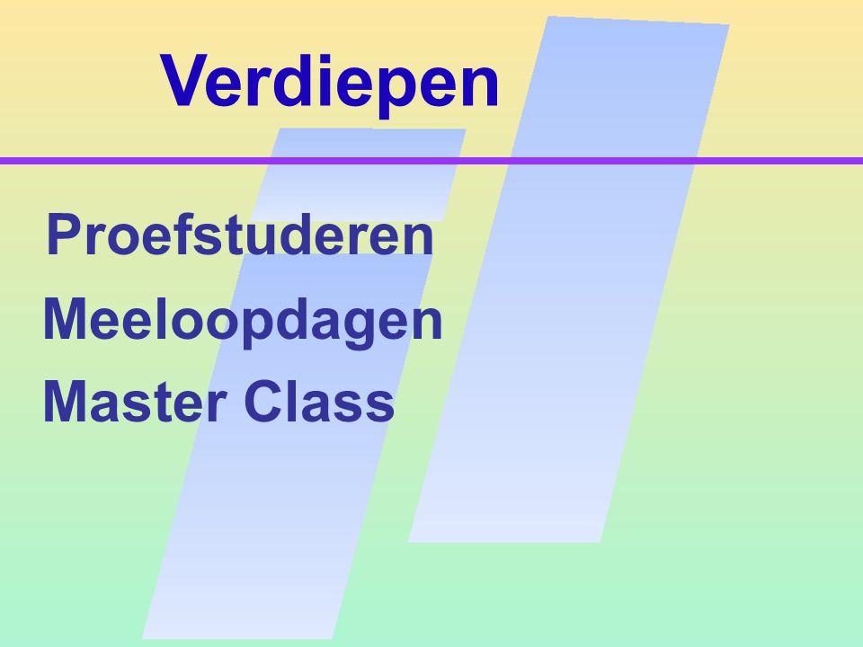 Verdiepen Proefstuderen Meeloopdagen Master Class