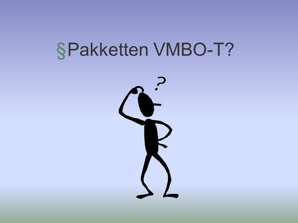 §Pakketten VMBO-T
