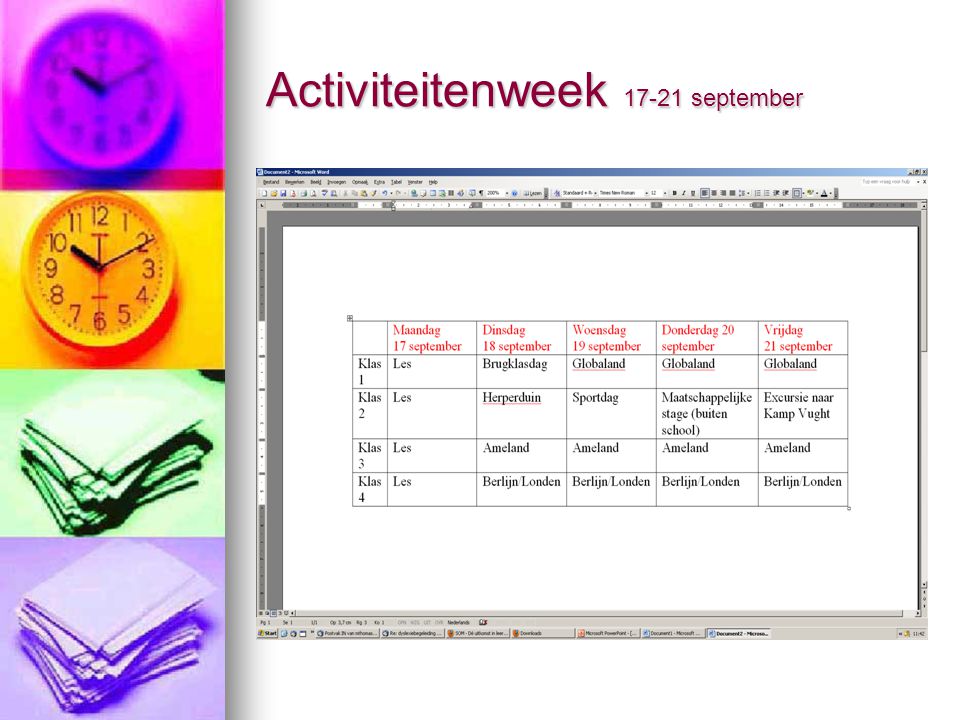 Activiteitenweek september