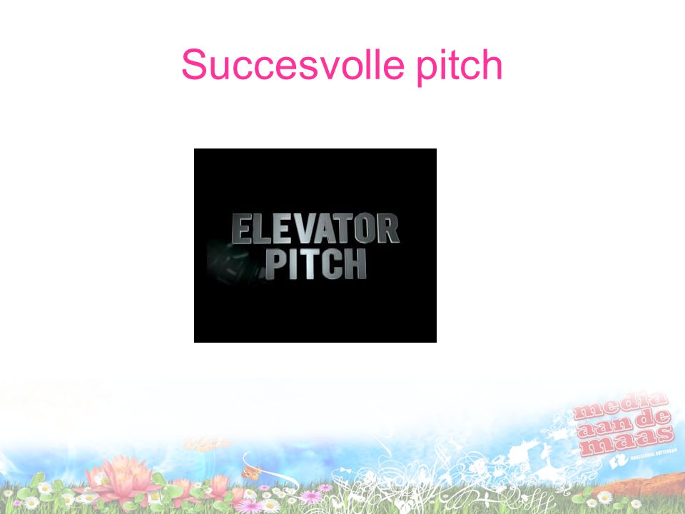 Succesvolle pitch