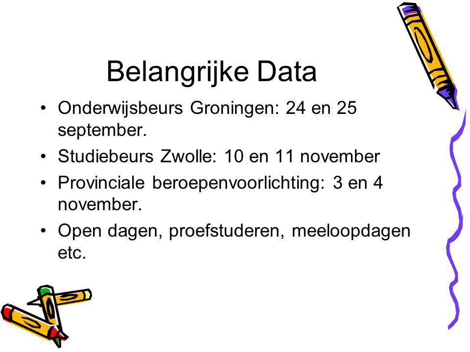 Belangrijke Data Onderwijsbeurs Groningen: 24 en 25 september.
