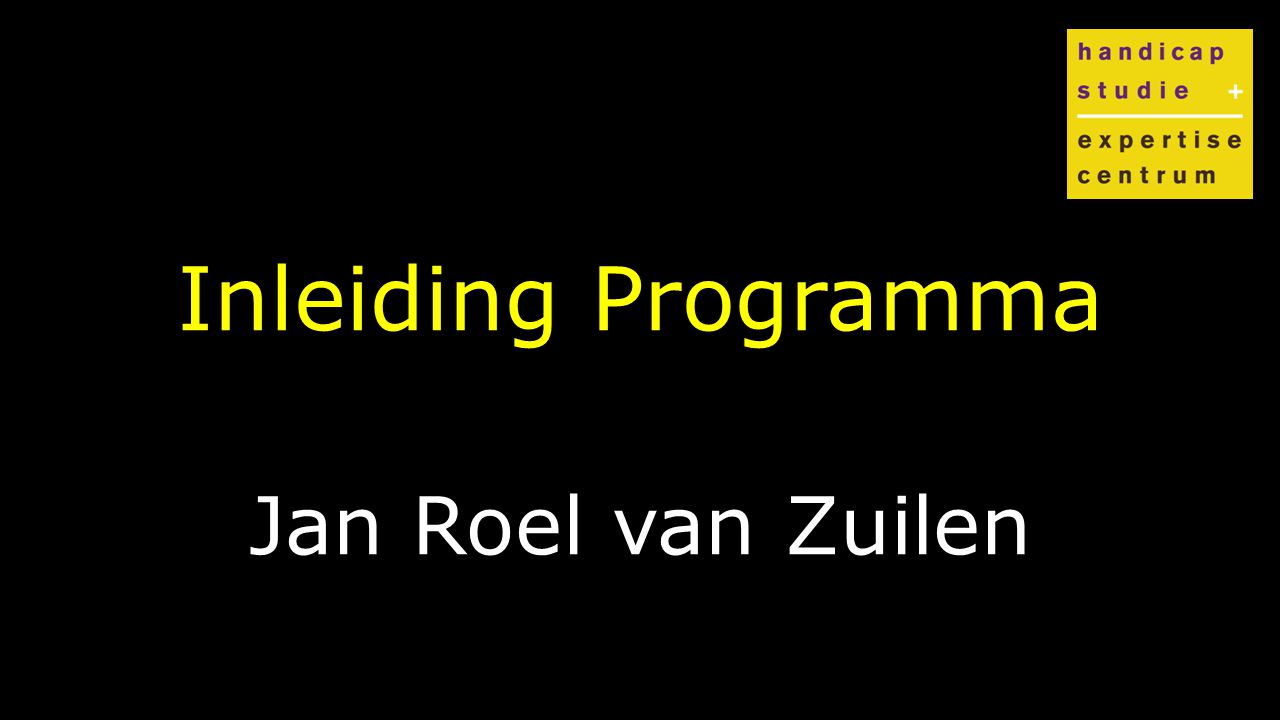 Klik om de stijl te bewerken Inleiding Programma Jan Roel van Zuilen